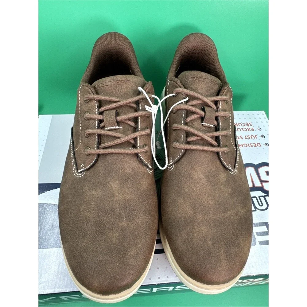 Skechers Hands Free Swift Fit Men’s 8.5 Brown Waterproof Casual Lace Sneakers